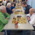 Memoriál Jana Kováře 2016-poslední turnaj, který odehrál bývalý funkcionář šachového klubu Hošťálková pan Eduard Vítek (vpravo)